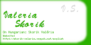 valeria skorik business card