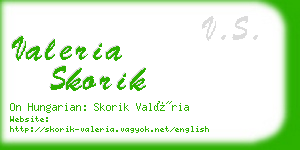 valeria skorik business card